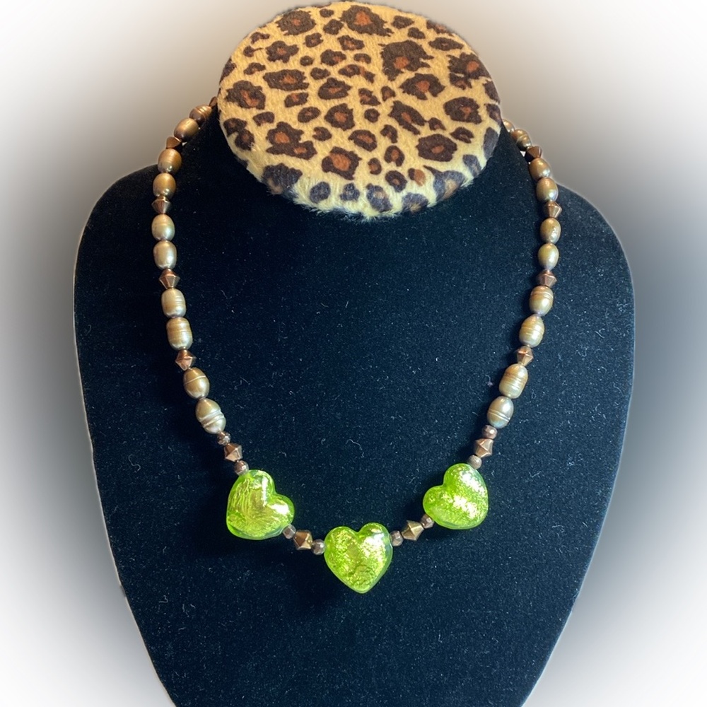 Hand Crafted 18” toggle clasp necklace.